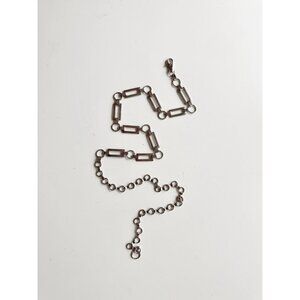 Vintage Unbranded Silver Tone Rectangle Chain Link Belt, One Size